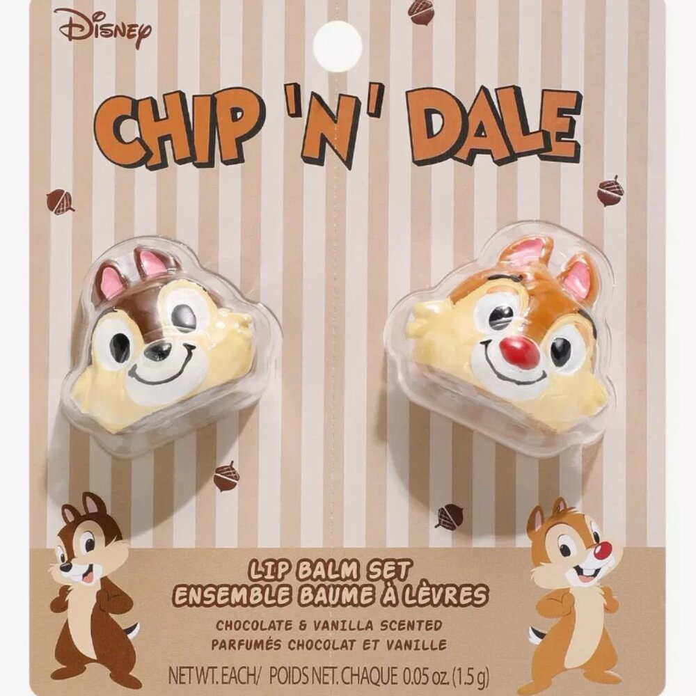 Disney Chip 'N' Dale Lip Balm Duo Set BRAND NEW